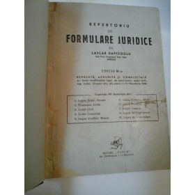 REPERTORIU DE FORMULARE JURIDICE - LASCAR DAVIDOGLU